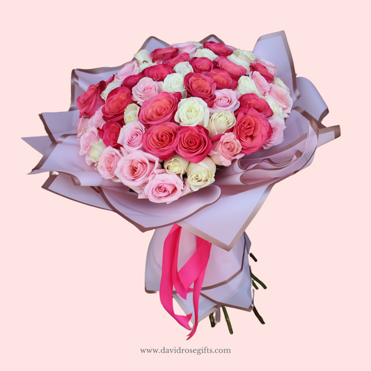 Ramo Buchon Pink and White