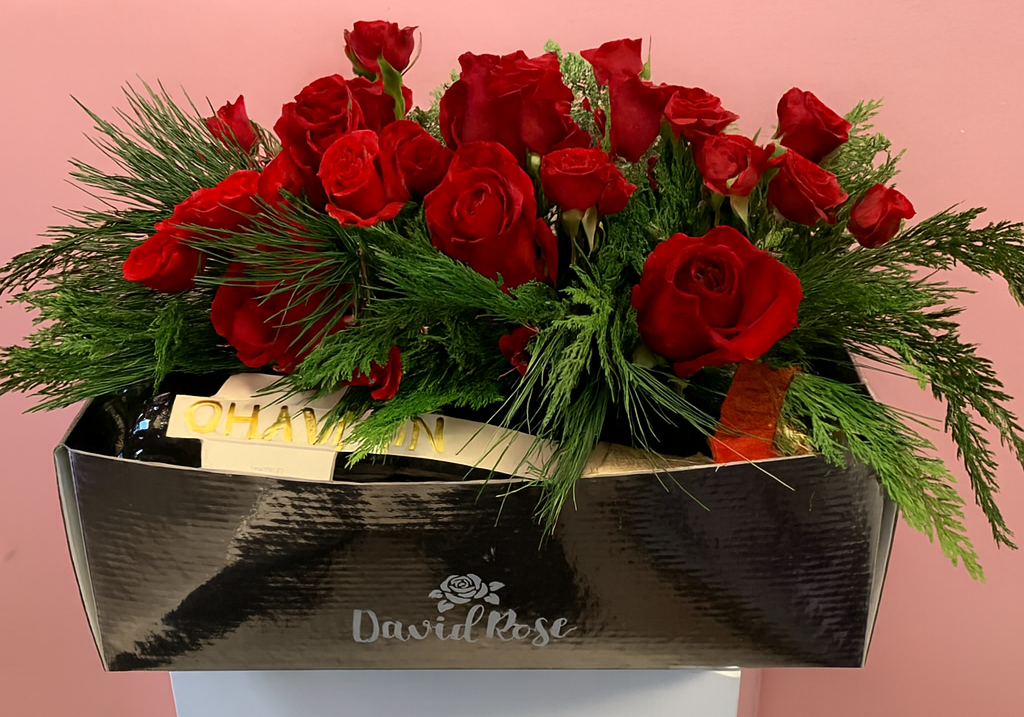 David Rose Signature Red Roses Box