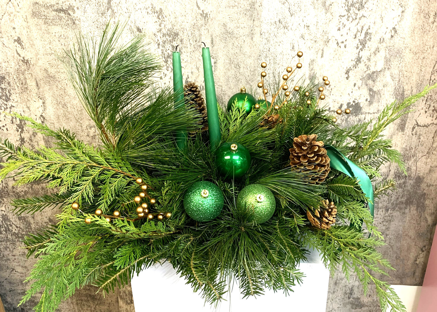 Green Holiday Centerpiece