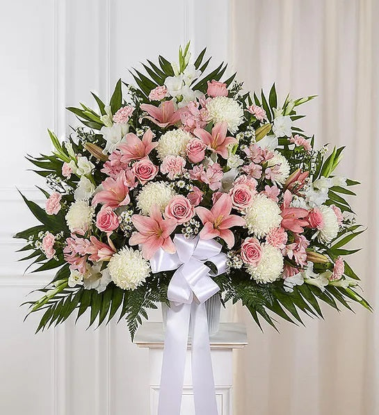 Heartfelt Sincerity - Pink & White Basket