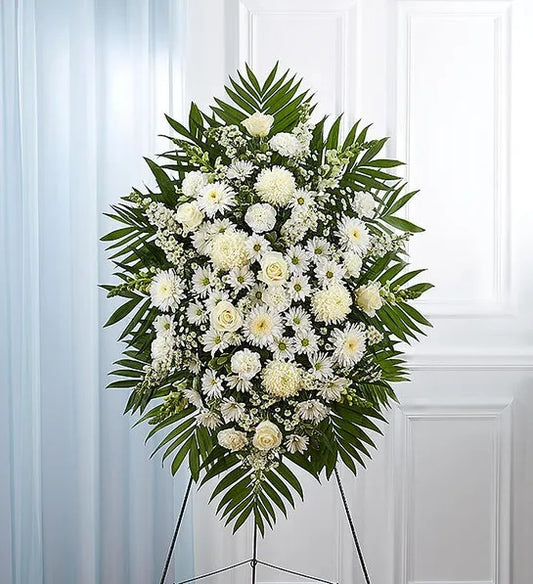 White Sentiments Standing Spray