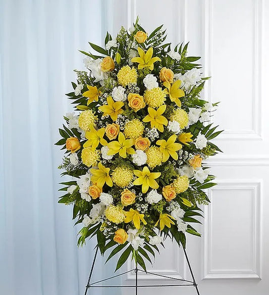 White & Yellow Standing Spray