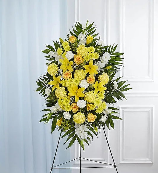 White & Yellow Standing Spray