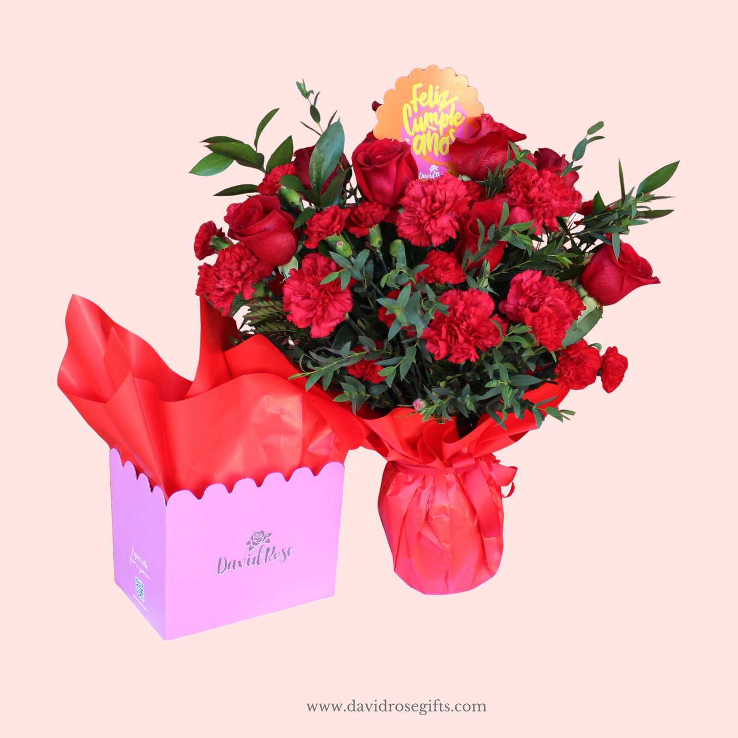 David Rose Red Flowers Box