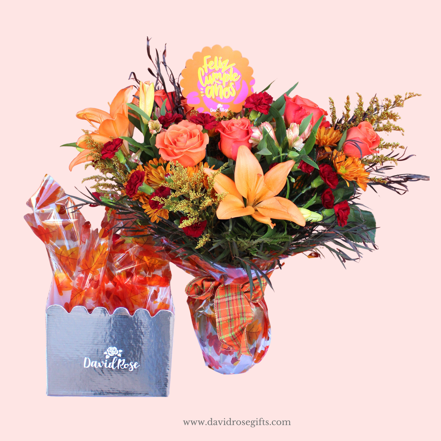 David Rose Fall Flowers Box