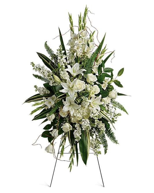Pure White Standing Spray
