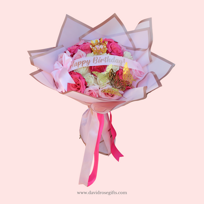 Ramo Buchon Pink and White