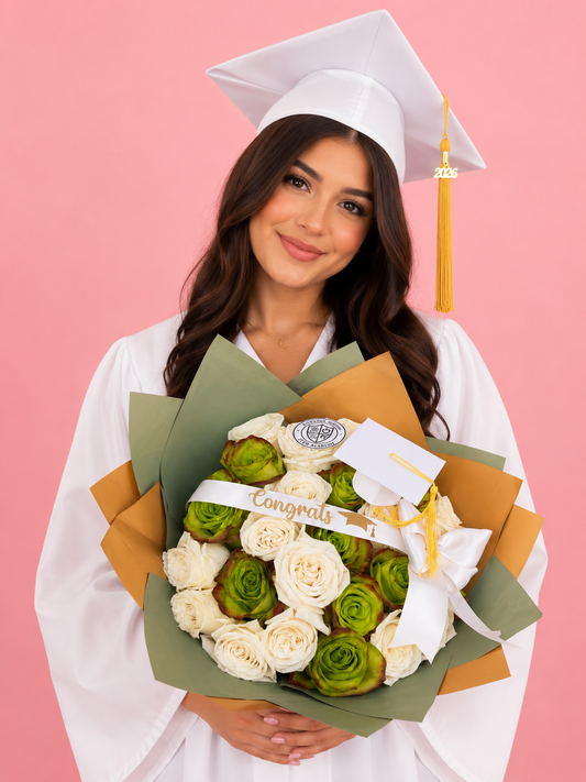Ramo Buchon Graduation- White & Green