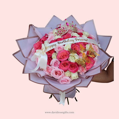 Ramo Buchon Pink and White