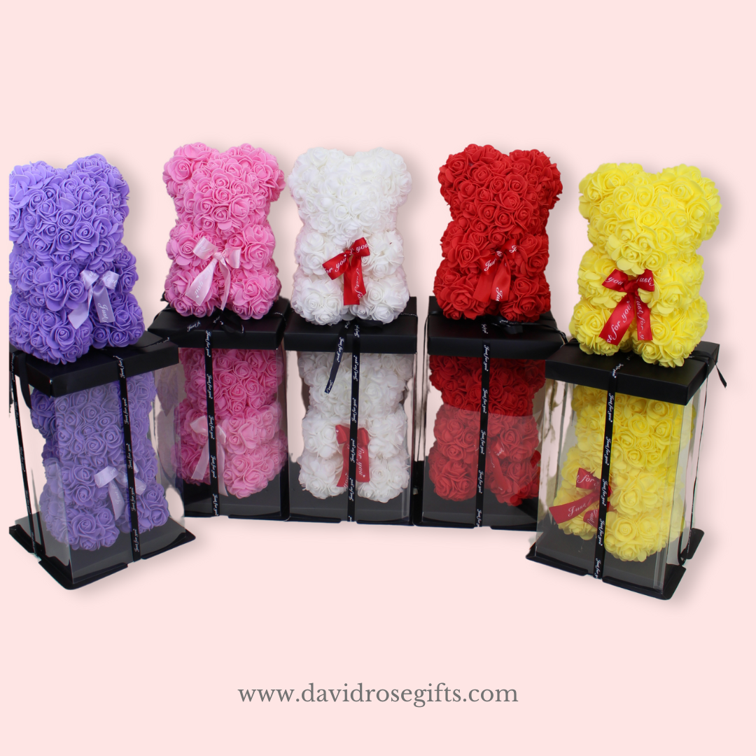 Rose Teddy Bear in Box