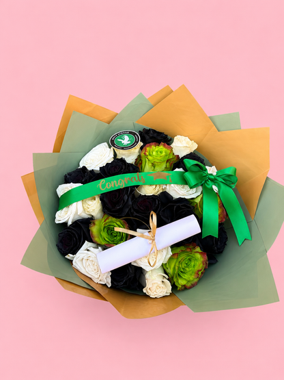 Ramo Buchon Graduation- Black,White & Green