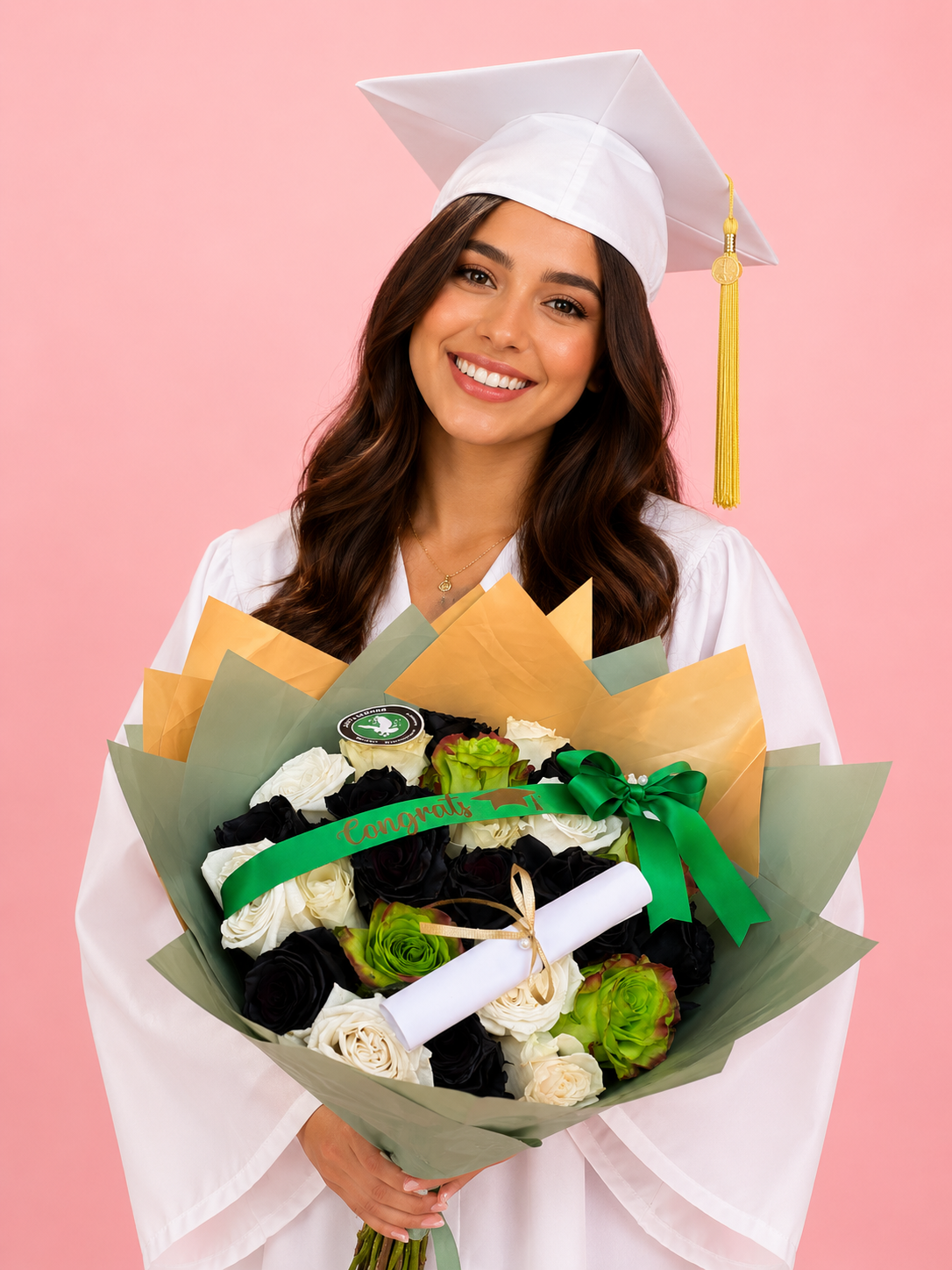 Ramo Buchon Graduation- Black,White & Green