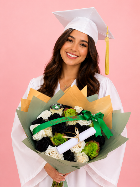 Ramo Buchon Graduation- Black,White & Green
