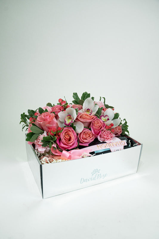 David Rose Signature Bloom Box - Pink & White
