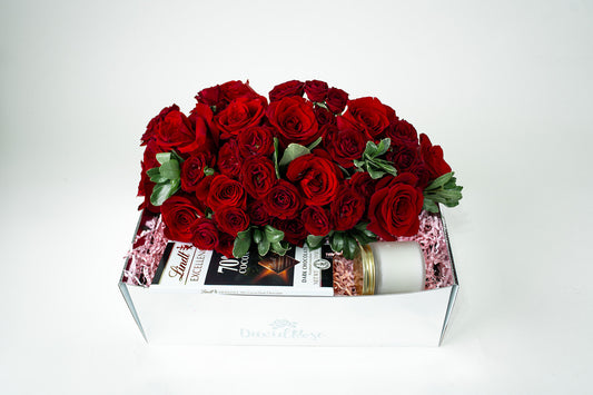 David Rose Signature Roses Box - Red