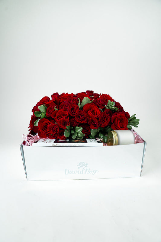 David Rose Signature Roses Box - Red