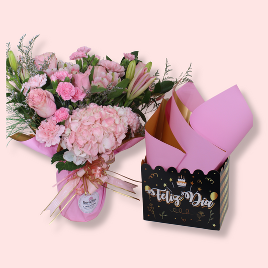 Feliz Dia - Pink Flowers