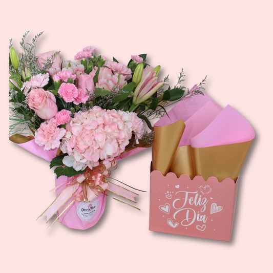 Feliz Dia - Pink Flowers