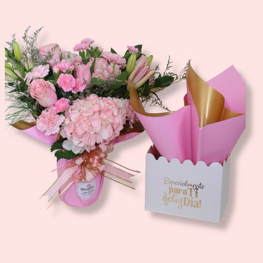 Especialmente para ti (White Box)- Pink Flowers