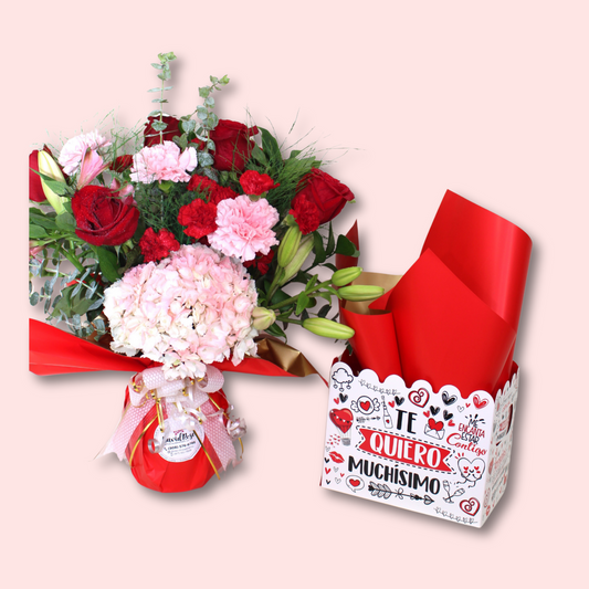 Te Quiero Muchisimo - Pink and Red Flowers