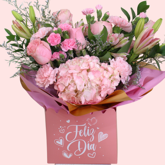 Feliz Dia - Pink Flowers