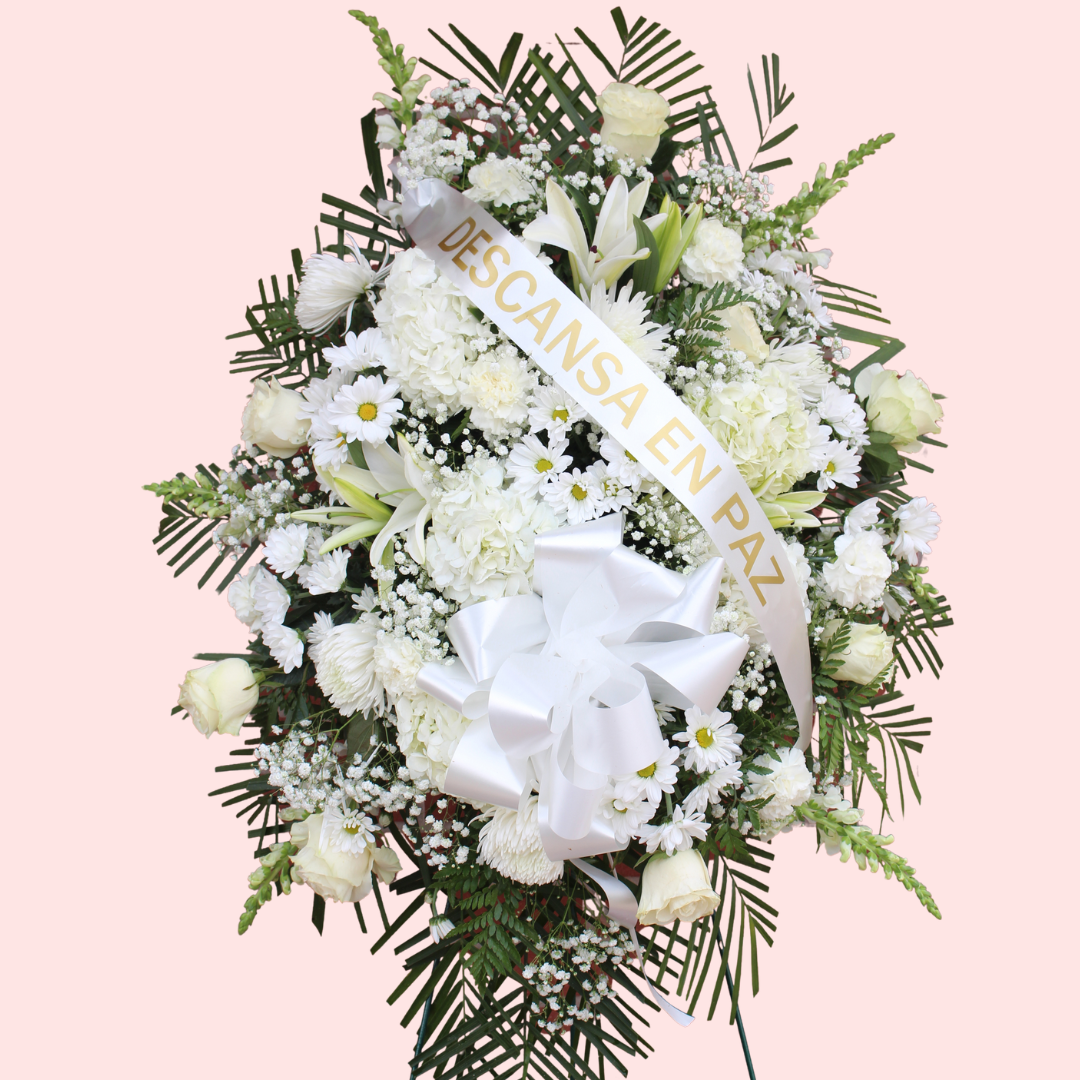 White Sentiments Standing Spray