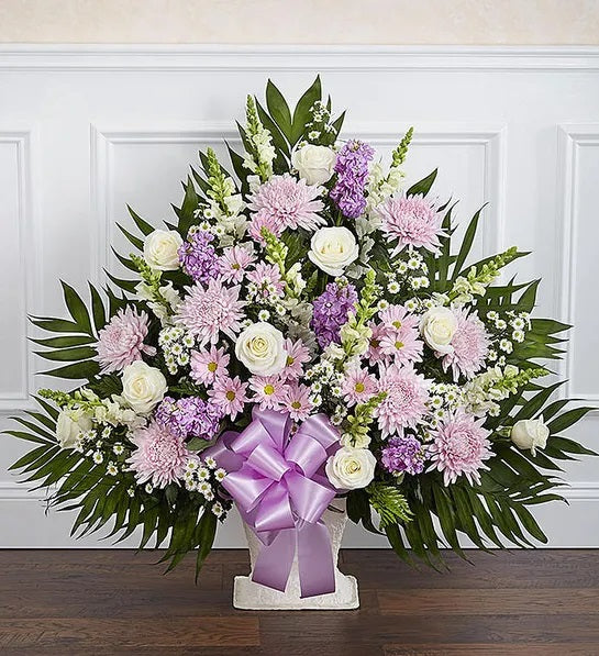 Heartfelt Sincerity - Lavender & White Basket