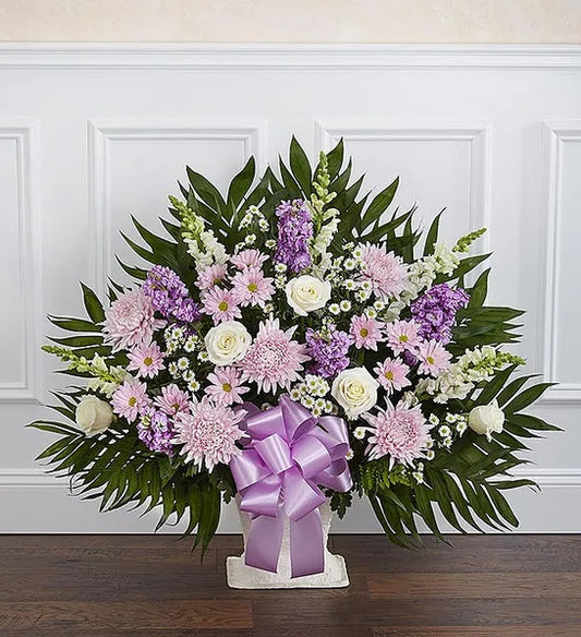Heartfelt Sincerity - Lavender & White Basket