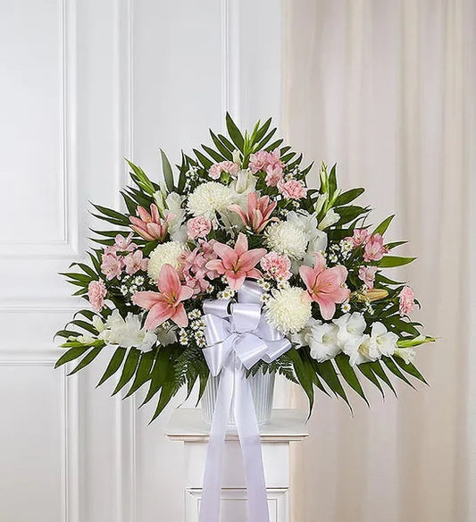 Heartfelt Sincerity - Pink & White Basket