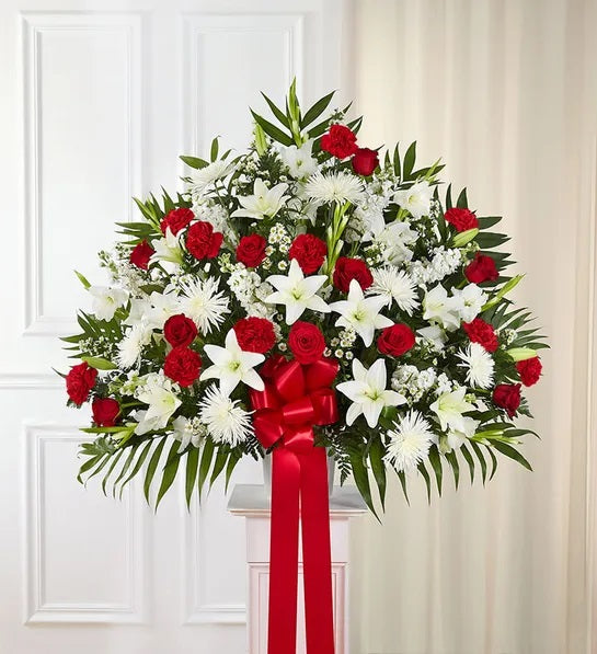 Heartfelt Sincerity - Red & White Basket