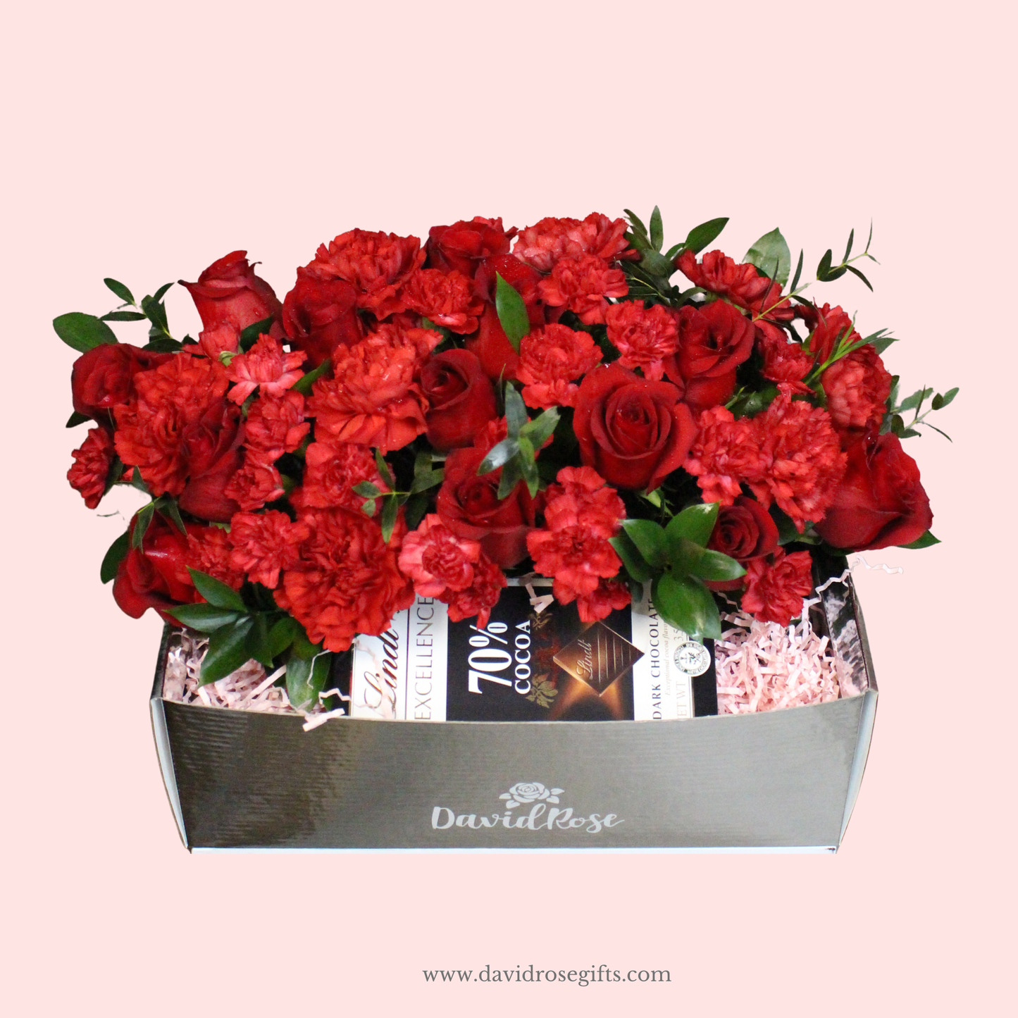 David Rose Signature Red Roses Box - Chocolate Valentines Day