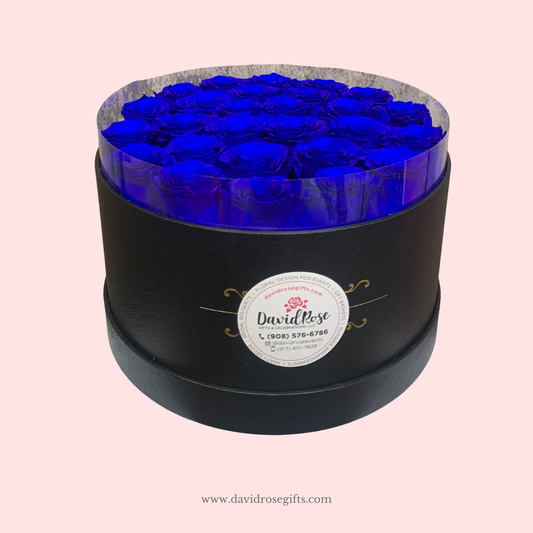 Classic Preserved Blue Roses