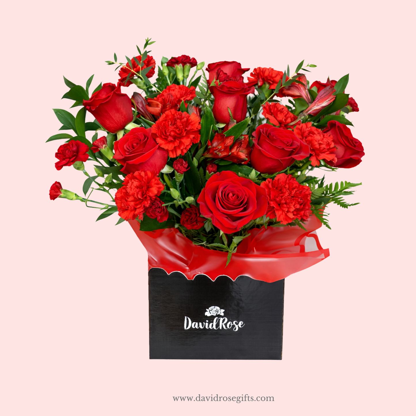 David Rose Red Mix Flowers Box