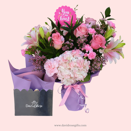 David Rose Pink Flowers Box